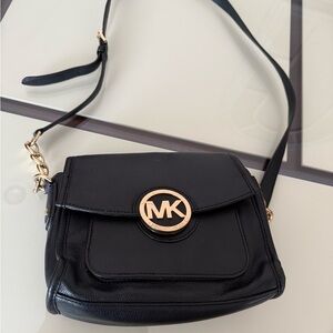 Michael Kors Black and Gold Crossbody Bag